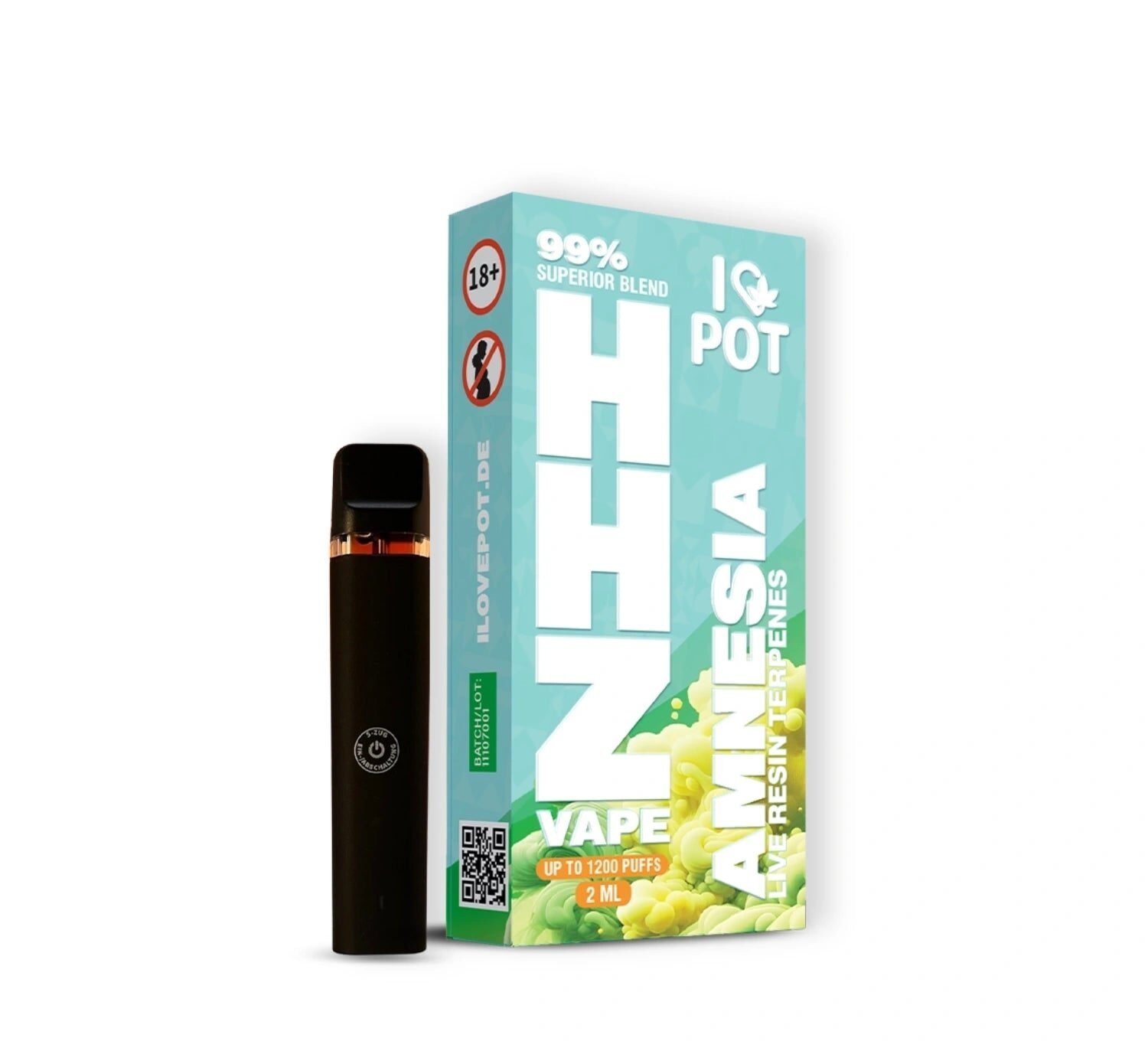 2ML HHZ Vape Pen 95% – Amnesia