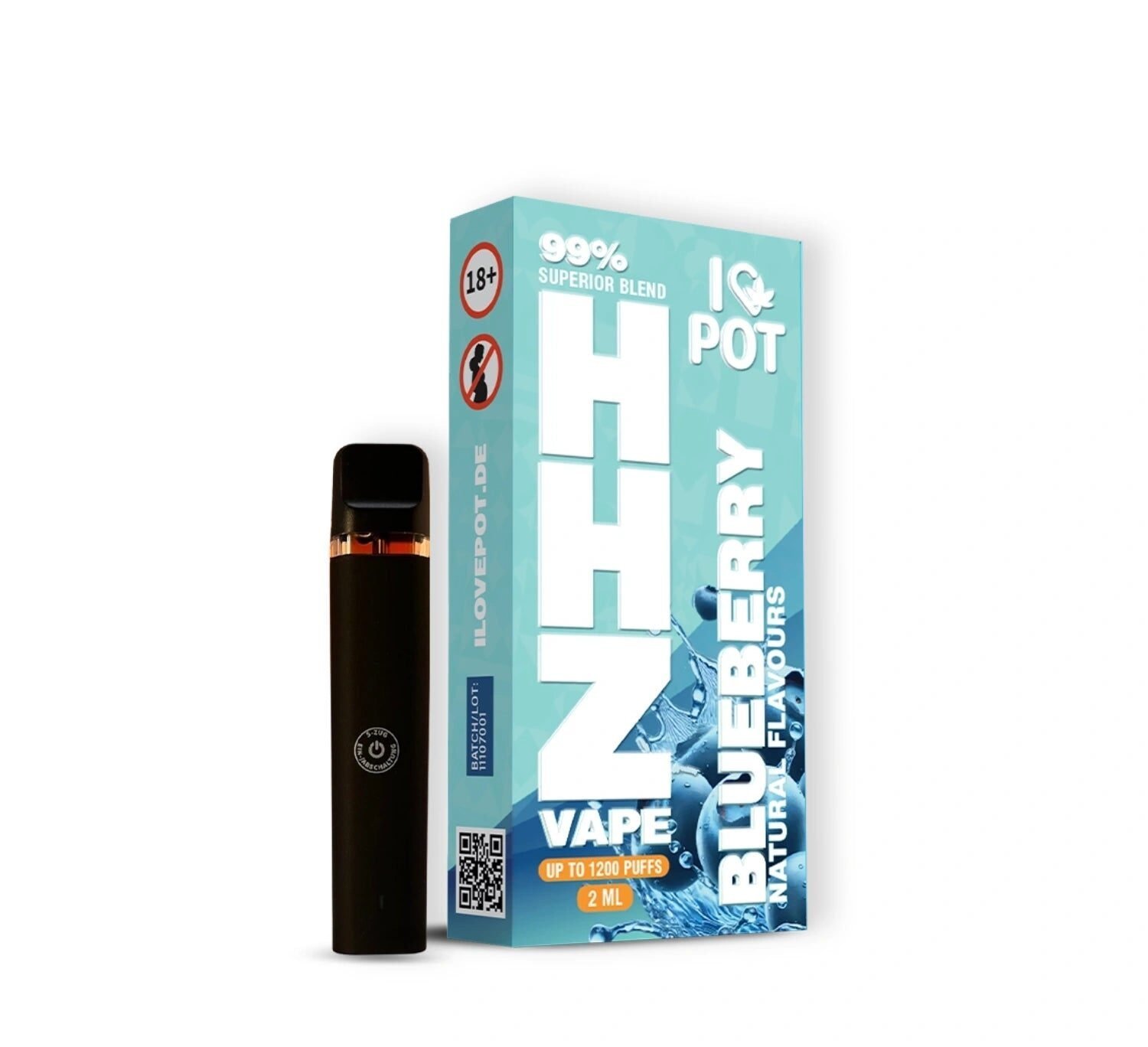 2ML HHZ Vape Pen 95% – Blueberry