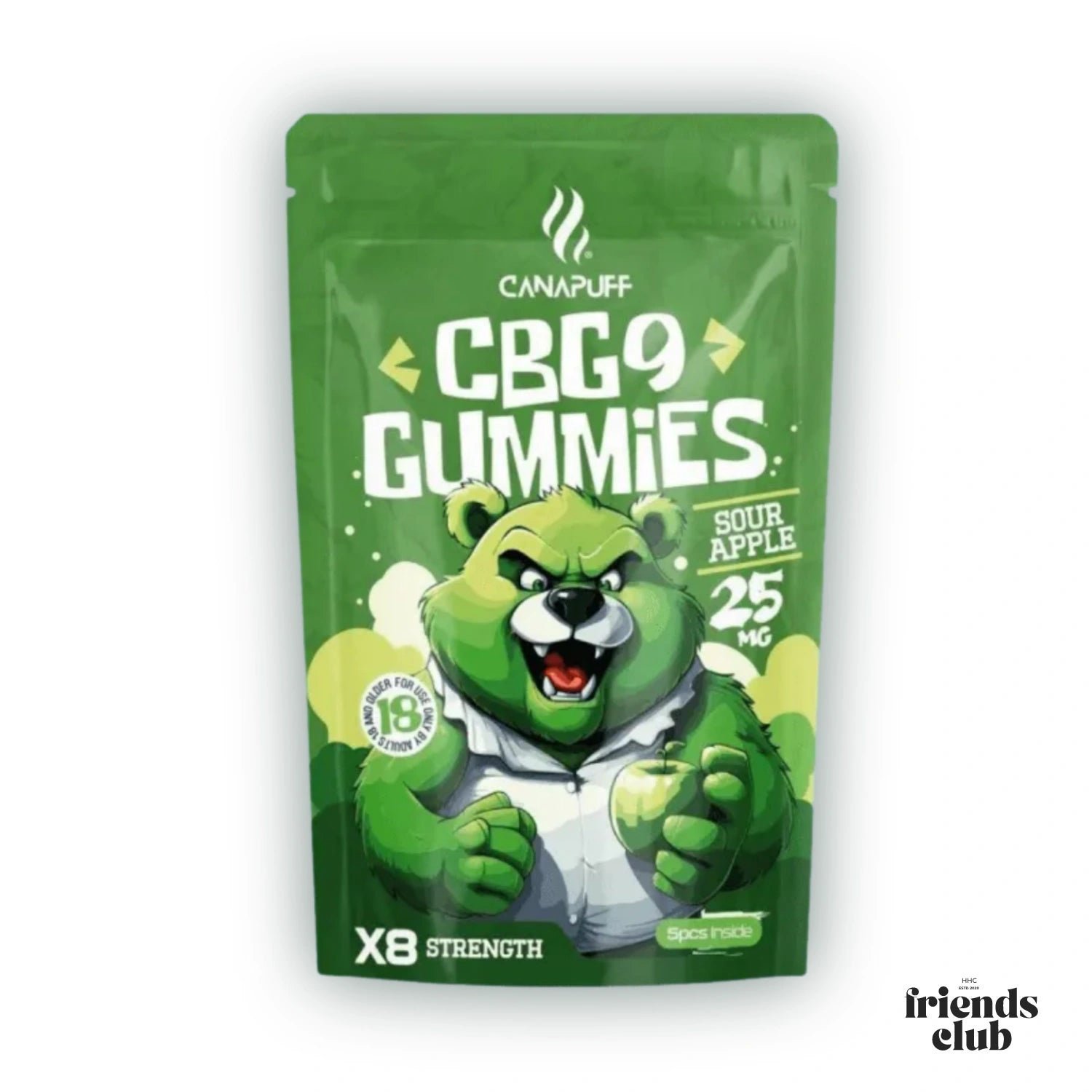CBG9 Gummies Sour Apple – 5 Pieces