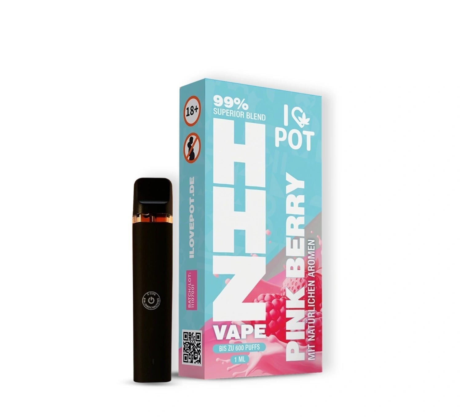 HHZ Vape Pen 95% – Pink Berry